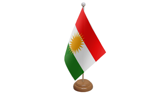 Kurdistan Small Flag with Wooden Stand